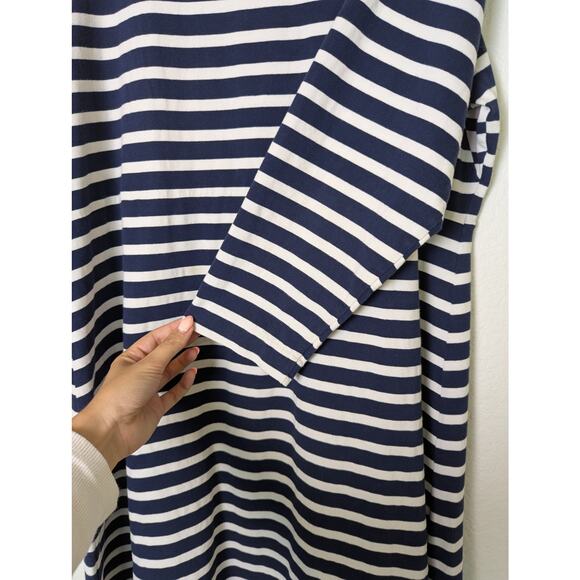 J.Crew 365 Breton Stripe Navy White Fit and Flare Dress Size 2X Nautical Beachy - Picture 5 of 12